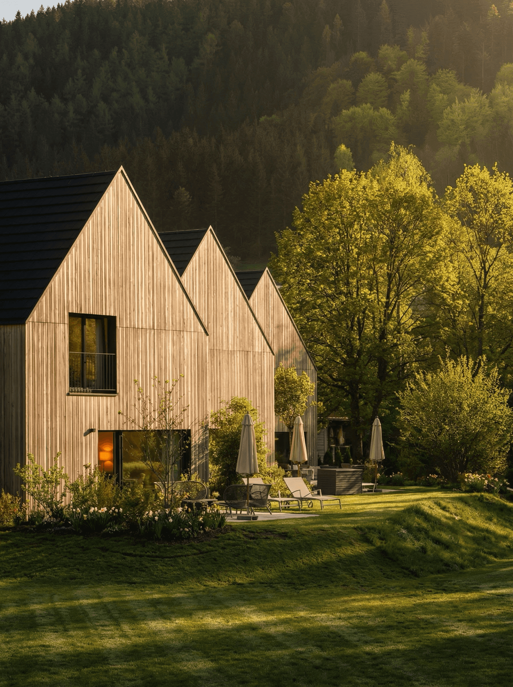 Elegant eingerichtete Suite im Engel Obertal mit Blick in die umgebende Schwarzwaldnatur